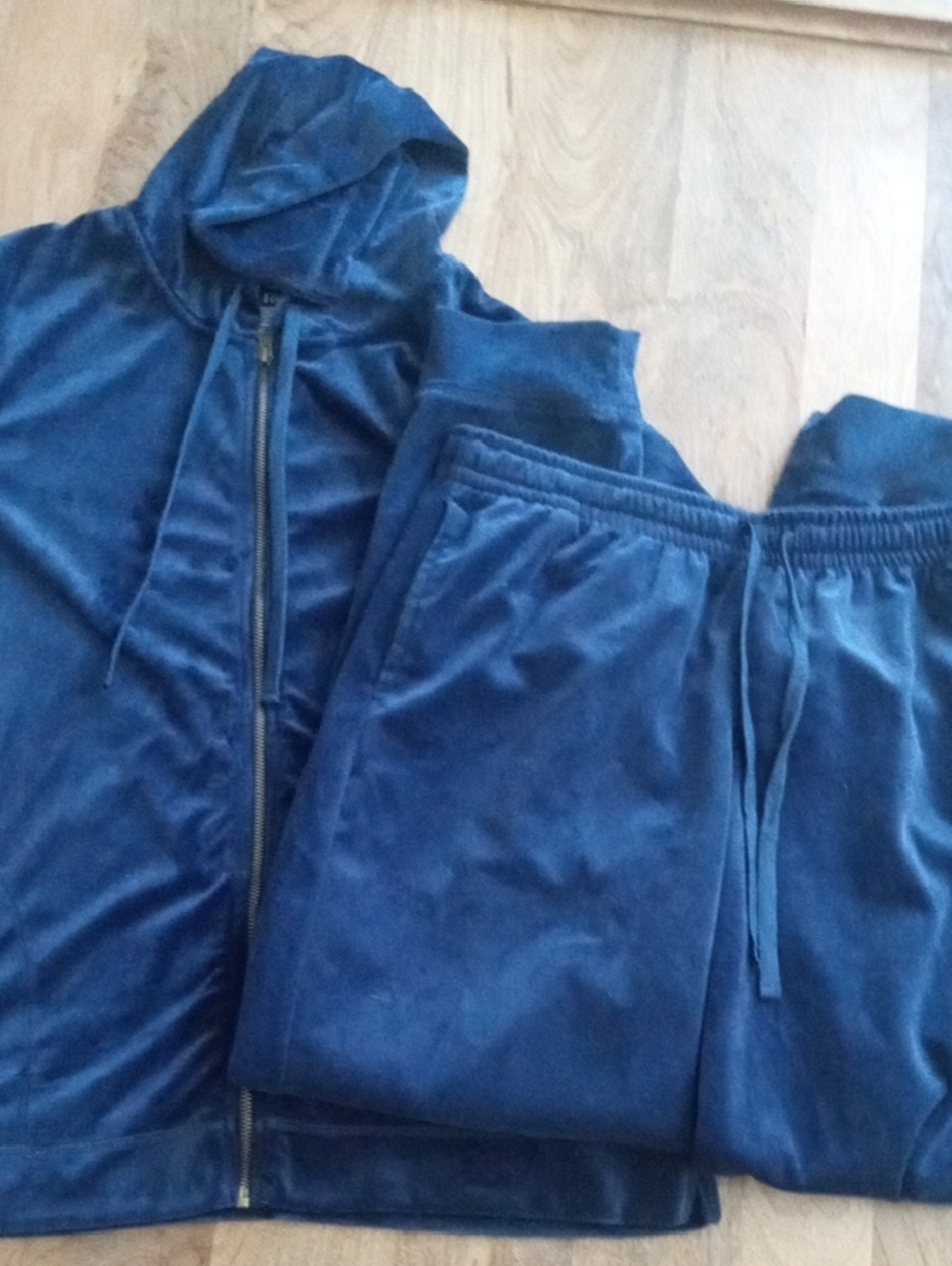 Navy Blue Velour Track Set